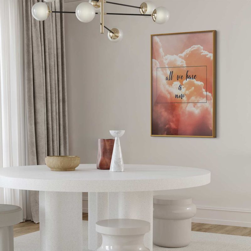 Plakat Artgeist All we have is now 40x60 cm med gylden ramme, 1 stk