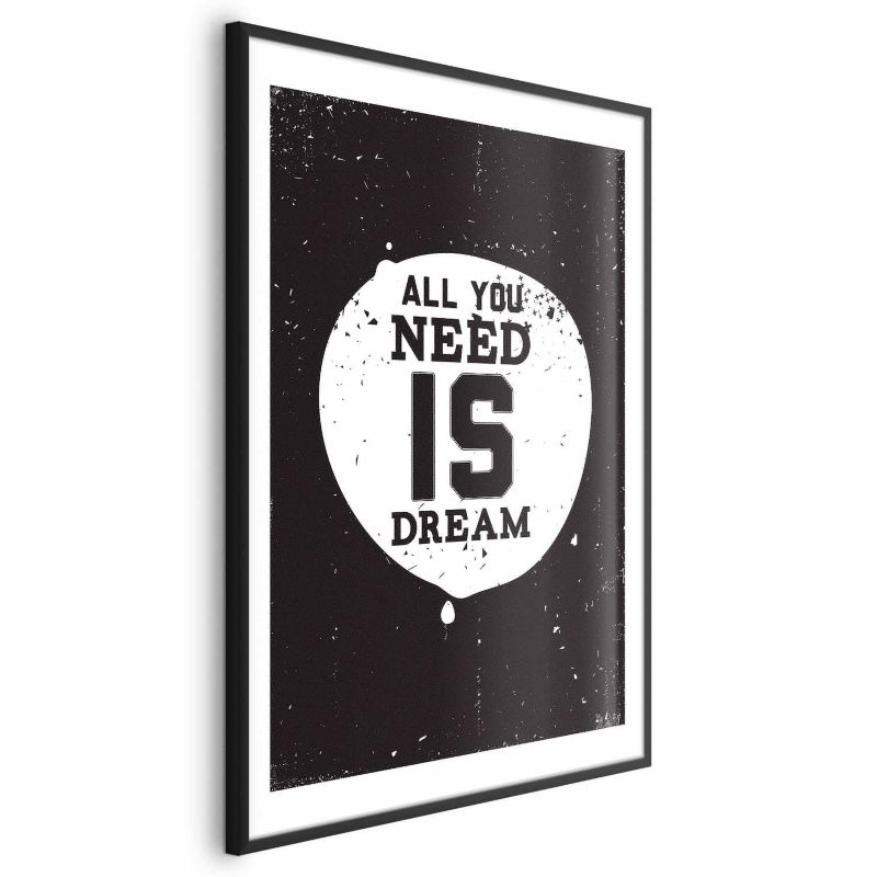 Artgeist plakat All you need 29,7 x 42 cm med sort ramme, 1 stk