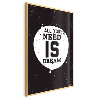 Artgeist-plakat "All you need" 29,7 x 42 cm med guldramme, 1 stk