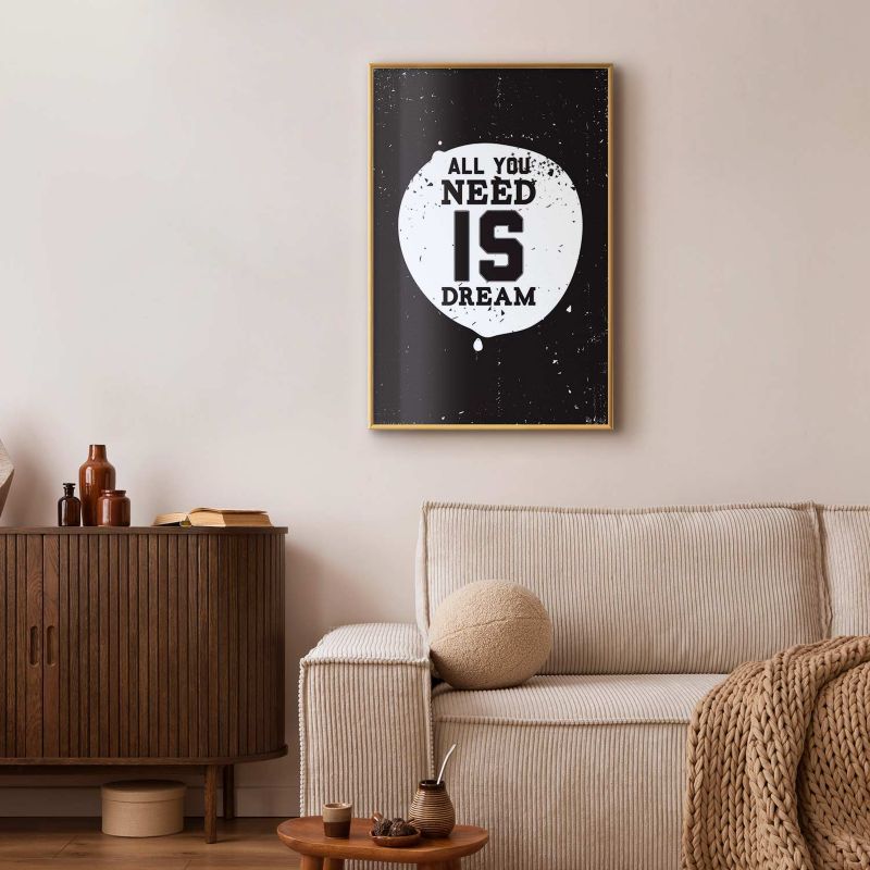 Artgeist All you need plakat 40x60 cm med guldramme, 1 stk