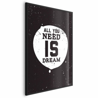 Artgeist-plakat All you need 60x90 cm med sort ramme, 1 stk