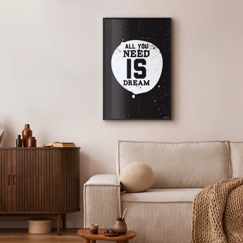 Artgeist-plakat All you need 60x90 cm med sort ramme, 1 stk