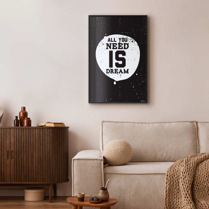 Artgeist-plakat All you need 60x90 cm med sort ramme, 1 stk