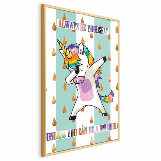 Artgeist Always be yourself plakat 21x30 cm med guldramme, 1 stk