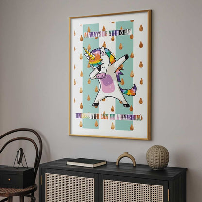 Plakat Artgeist Always be yourself 29,7 x 42 cm med guldramme, 1 stk