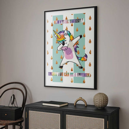 Artgeist Always be yourself plakat 60x90 cm med sort ramme, 1 stk