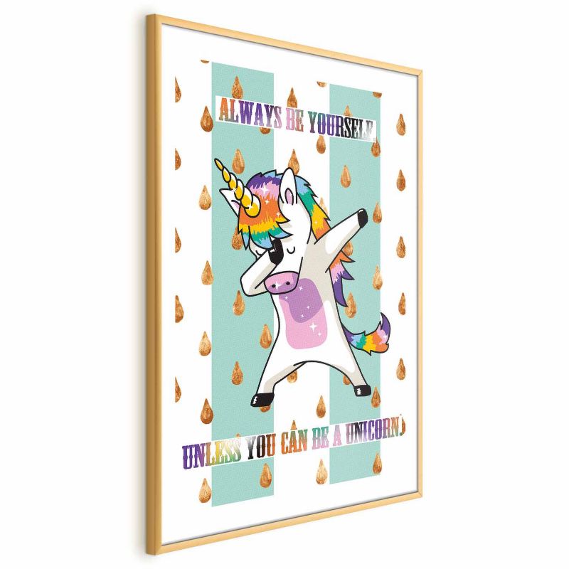 Artgeist Always be yourself plakat 60 x 90 cm med guldramme, 1 stk