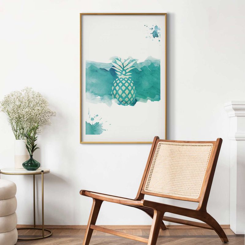 Artgeist ananas plakat 29,7 x 42 cm med guldramme, 1 stk