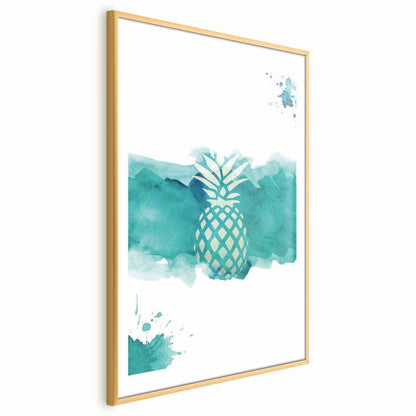 Artgeist ananas plakat 40x60 cm med guldramme, 1 stk