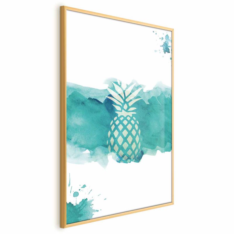 Artgeist ananas plakat 40x60 cm med guldramme, 1 stk
