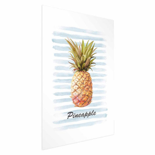 Artgeist plakat Ananas og striber 21x30 cm uden ramme, 1 stk