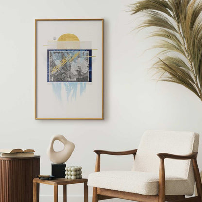 Artgeist plakat Antarktis 21x30 cm med guldramme, 1 stk