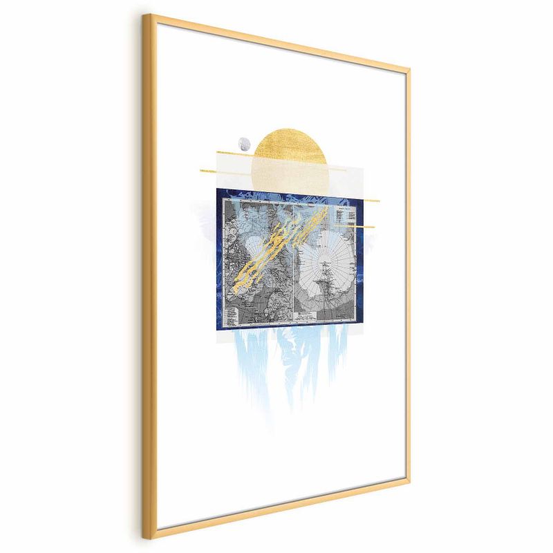 Artgeist plakat Antarktis 29,7 x 42 cm med guldramme 1 stk