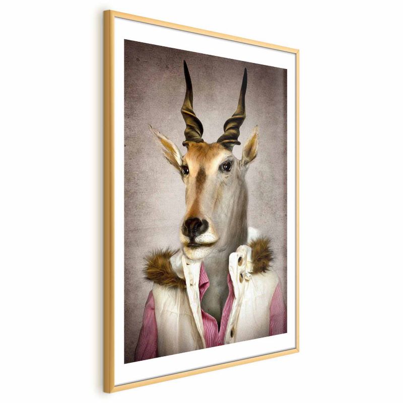 Artgeist plakat Antilope 29,7 x 42 cm med guldramme, 1 stk