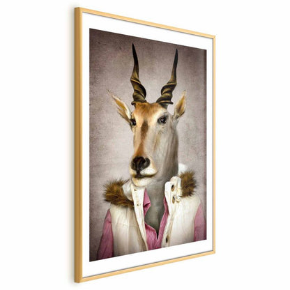 Artgeist plakat Antilope 29,7 x 42 cm med guldramme, 1 stk