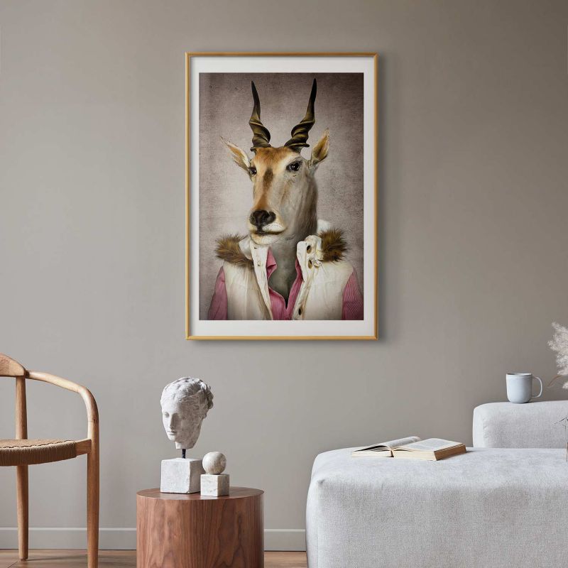 Artgeist plakat Antilope 29,7 x 42 cm med guldramme, 1 stk