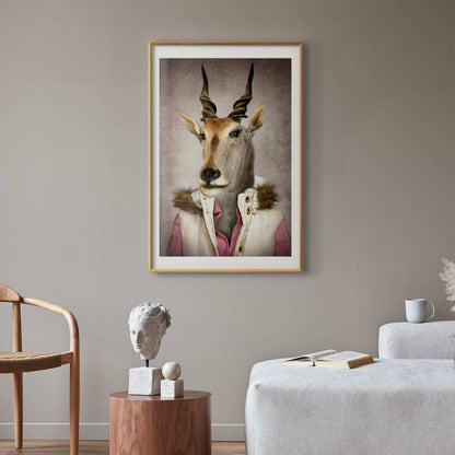Artgeist plakat Antilope 29,7 x 42 cm med guldramme, 1 stk