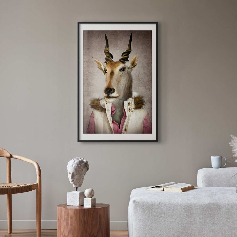 Artgeist plakat antilope 60x90 cm med sort ramme, 1 stk