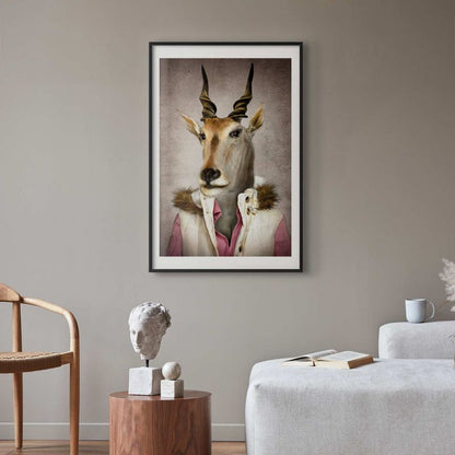 Artgeist plakat antilope 60x90 cm med sort ramme, 1 stk