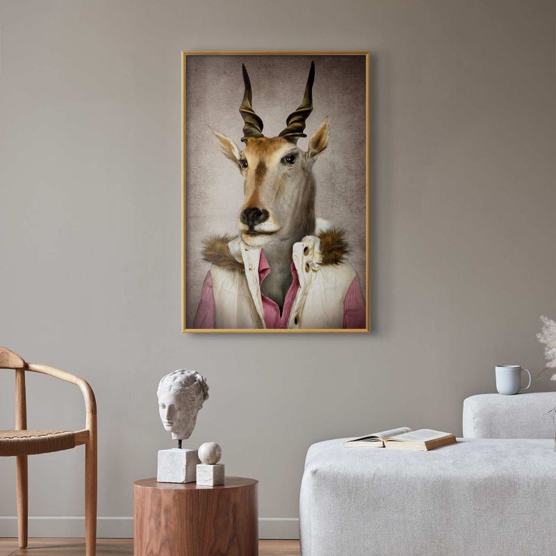 Artgeist plakat Antilope 60 x 90 cm med guldramme, 1 stk