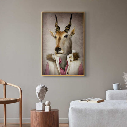 Artgeist plakat Antilope 60 x 90 cm med guldramme, 1 stk