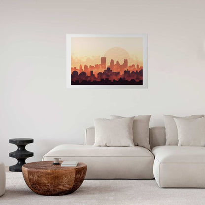 Artgeist plakat Byens glød 90 x 60 cm uden ramme, 1 stk