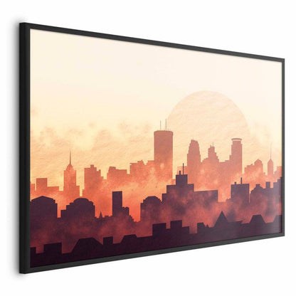 Artgeist plakat Byens glød 90 x 60 cm med sort ramme, 1 stk