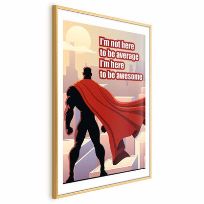 Artgeist Average plakat 21x30 cm med guldramme, 1 stk