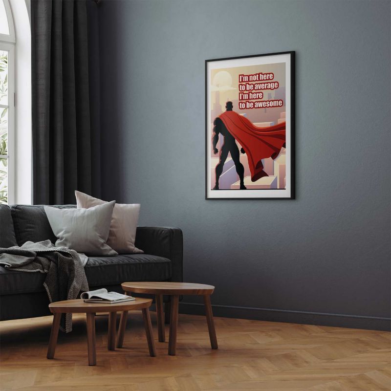 Artgeist Average plakat 29,7 x 42 cm med sort ramme, 1 stk