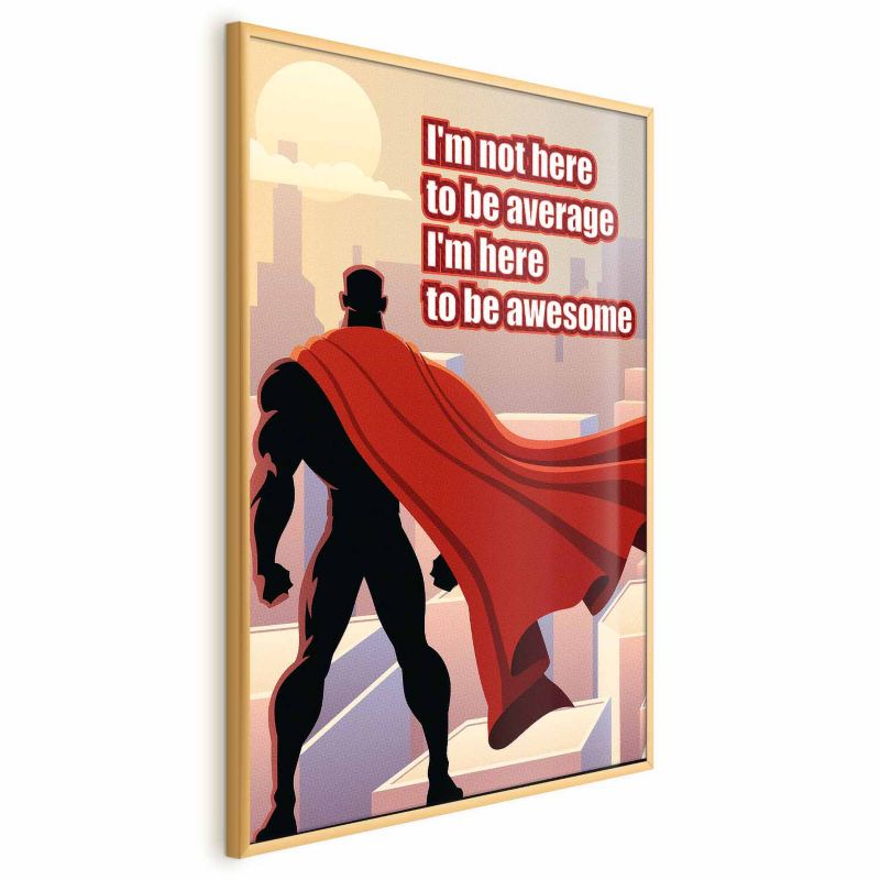 Artgeist Average plakat 29,7 x 42 cm med guldramme, 1 stk