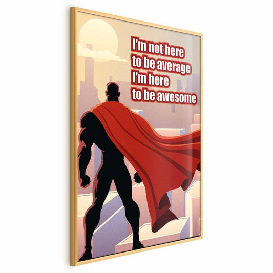 Artgeist Average plakat 29,7 x 42 cm med guldramme, 1 stk