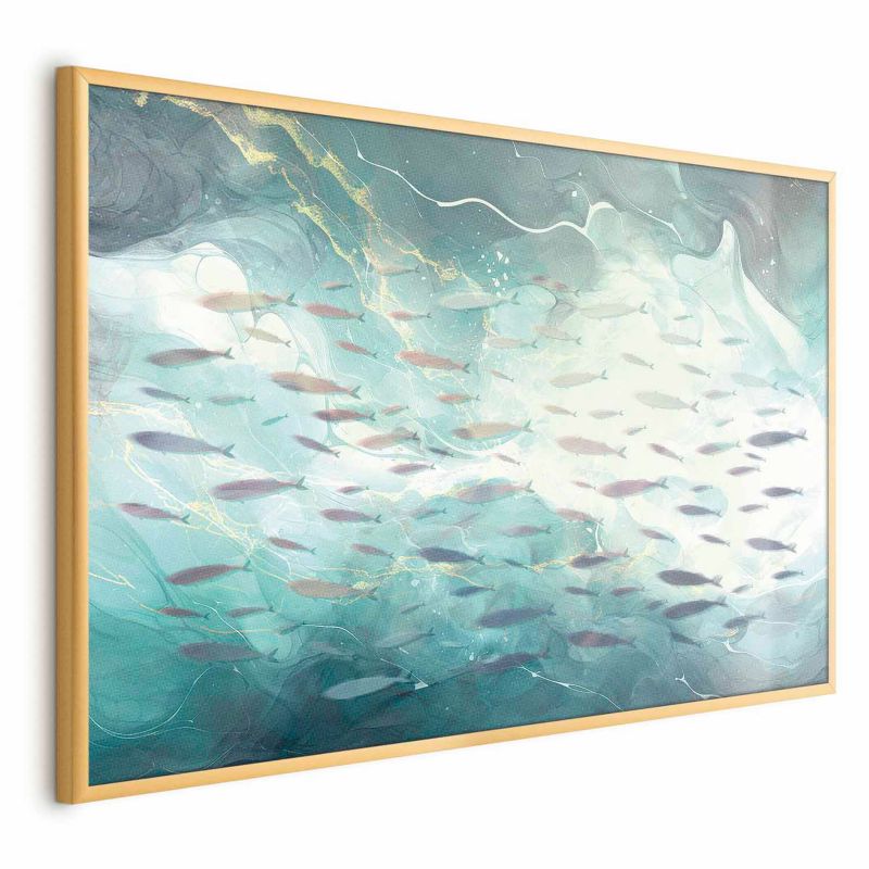 Artgeist plakat Fiskestime 42 x 29,7 cm med guldramme, 1 stk