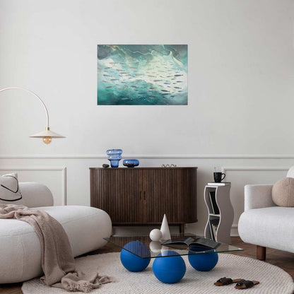 Artgeist plakat Fiskestime 60 x 40 cm uden ramme, 1 stk