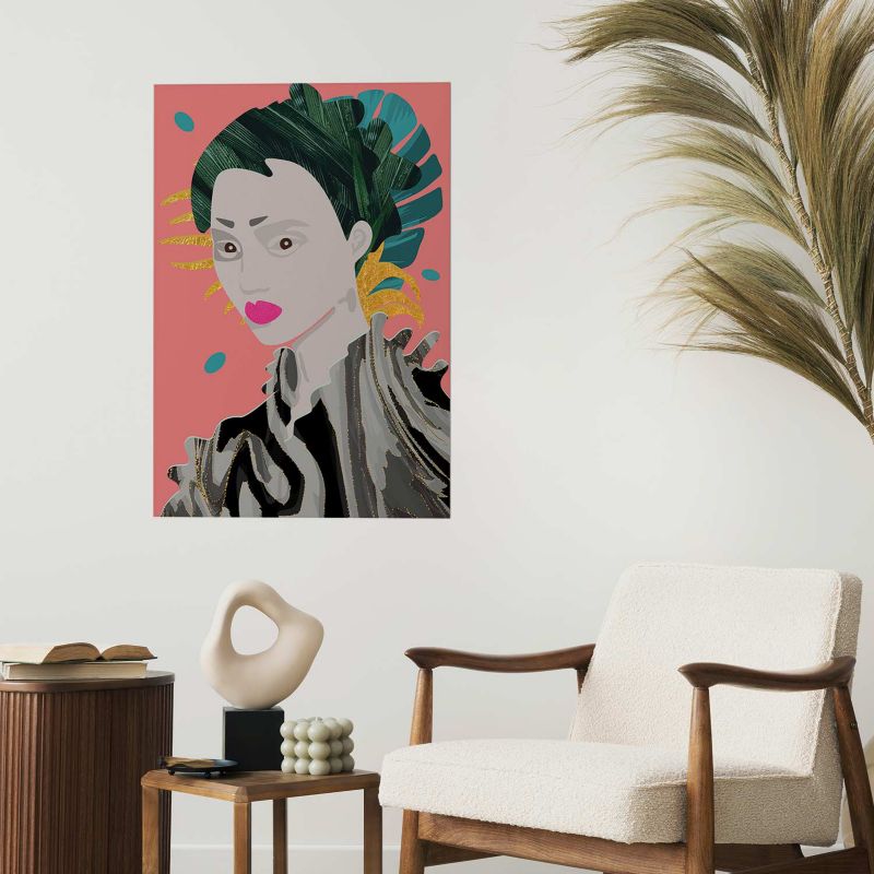 Artgeist plakat i asiatisk stil 21 x 30 cm uden ramme, 1 stk