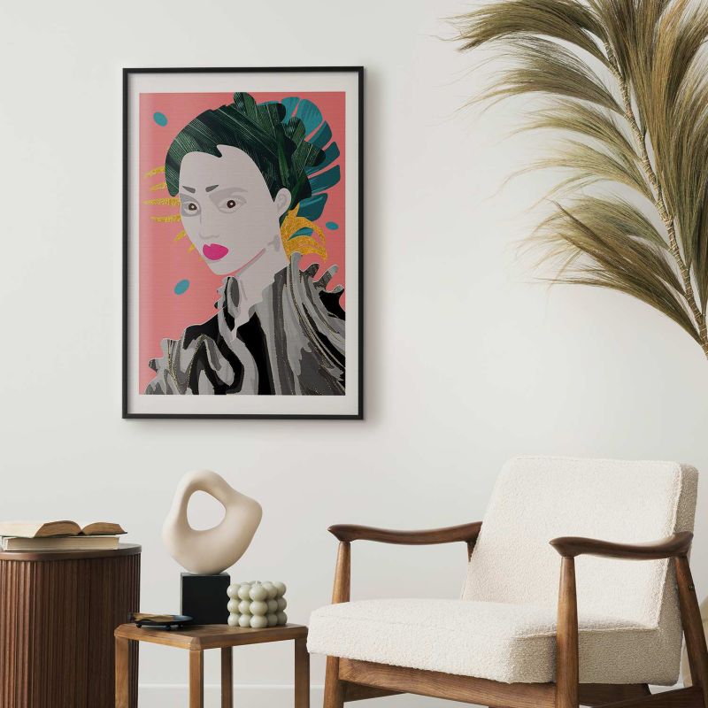 Plakat Artgeist asiatisk stil 40 x 60 cm med sort ramme, 1 stk