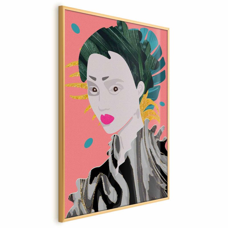 Artgeist plakat i asiatisk stil 40 x 60 cm med guldramme, 1 stk