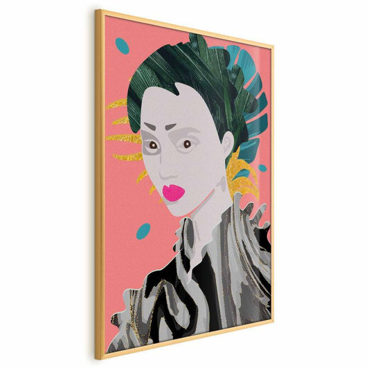 Artgeist plakat i asiatisk stil 40 x 60 cm med guldramme, 1 stk