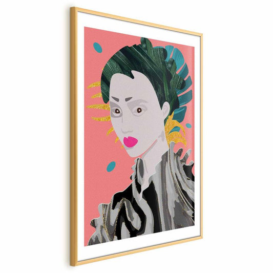 Artgeist plakat i asiatisk stil 60 x 90 cm med guldramme, 1 stk