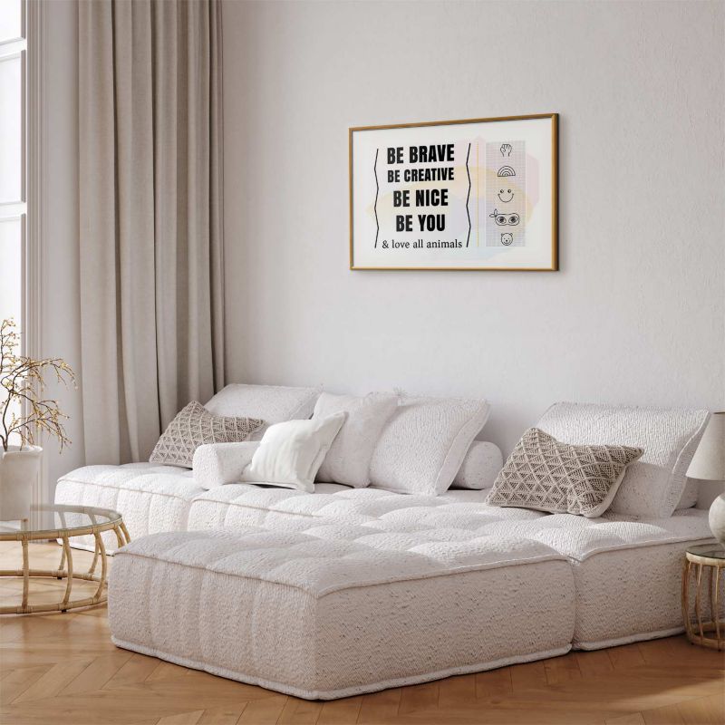 Artgeist plakat Vær dig selv 42 x 29,7 cm med guldramme 1 stk