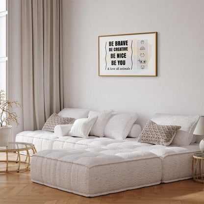 Artgeist plakat Vær dig selv 42 x 29,7 cm med guldramme 1 stk