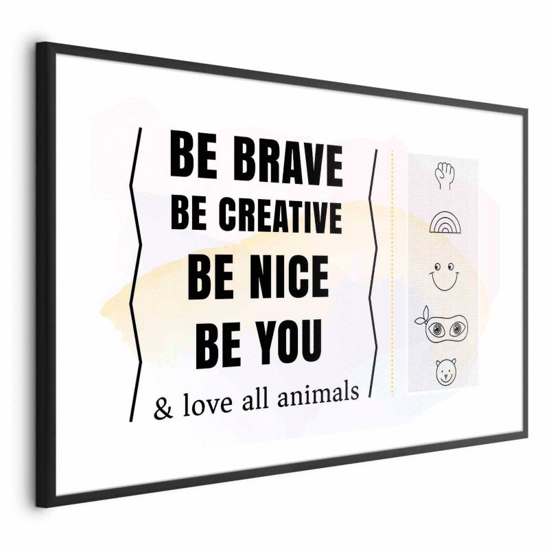 Artgeist-plakat Vær dig selv 60 x 40 cm med sort ramme, 1 stk