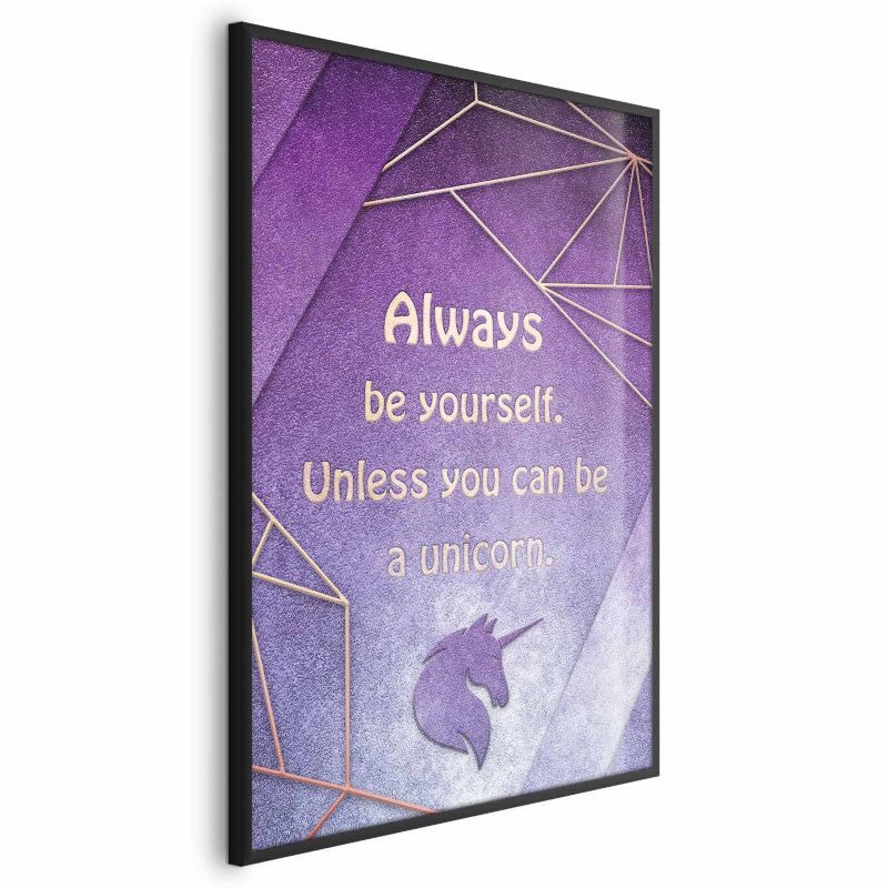 Artgeist plakat Vær dig selv 60 x 90 cm med sort ramme, 1 stk