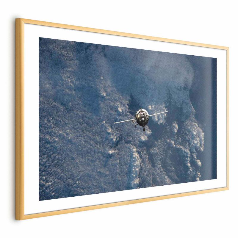 Artgeist plakat blå planet 60 x 40 cm med guldramme 1 stk