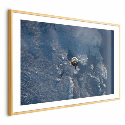 Artgeist plakat blå planet 60 x 40 cm med guldramme 1 stk