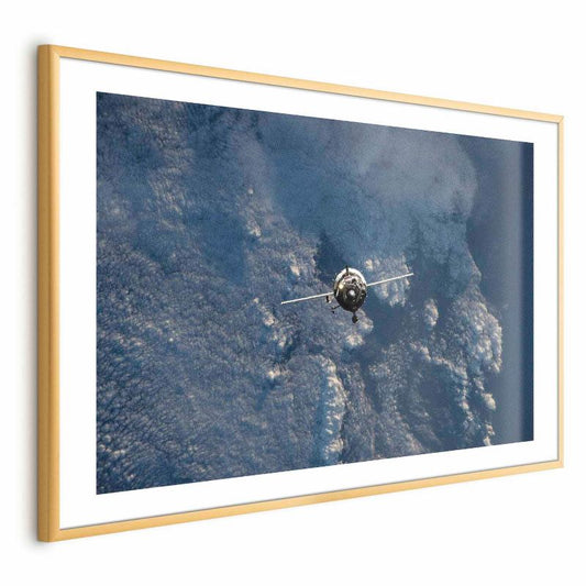 Artgeist plakat blå planet 60 x 40 cm med guldramme 1 stk