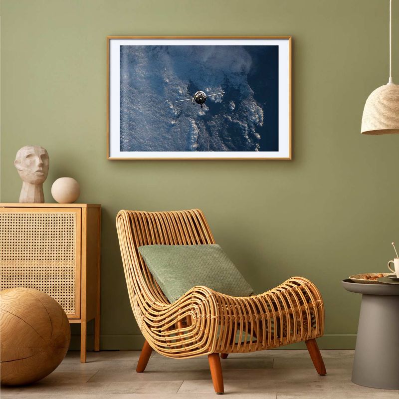 Artgeist plakat blå planet 60 x 40 cm med guldramme 1 stk