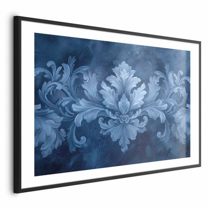 Plakat Artgeist Blåt ornament 42 x 29,7 cm med sort ramme, 1 stk