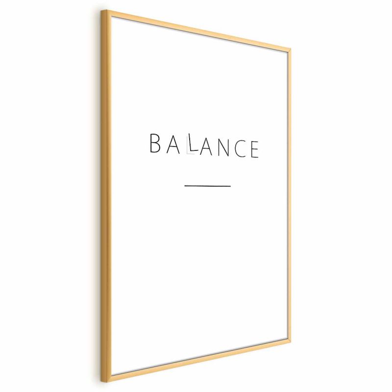 Artgeist Balance plakat 60x90 cm med guldramme, 1 stk