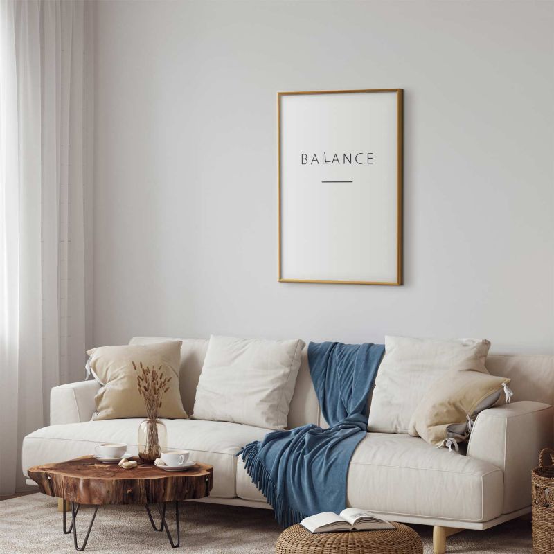 Artgeist Balance plakat 60x90 cm med guldramme, 1 stk