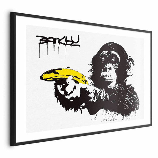 Artgeist plakat Bananpistol 30 x 21 cm med sort ramme, 1 stk